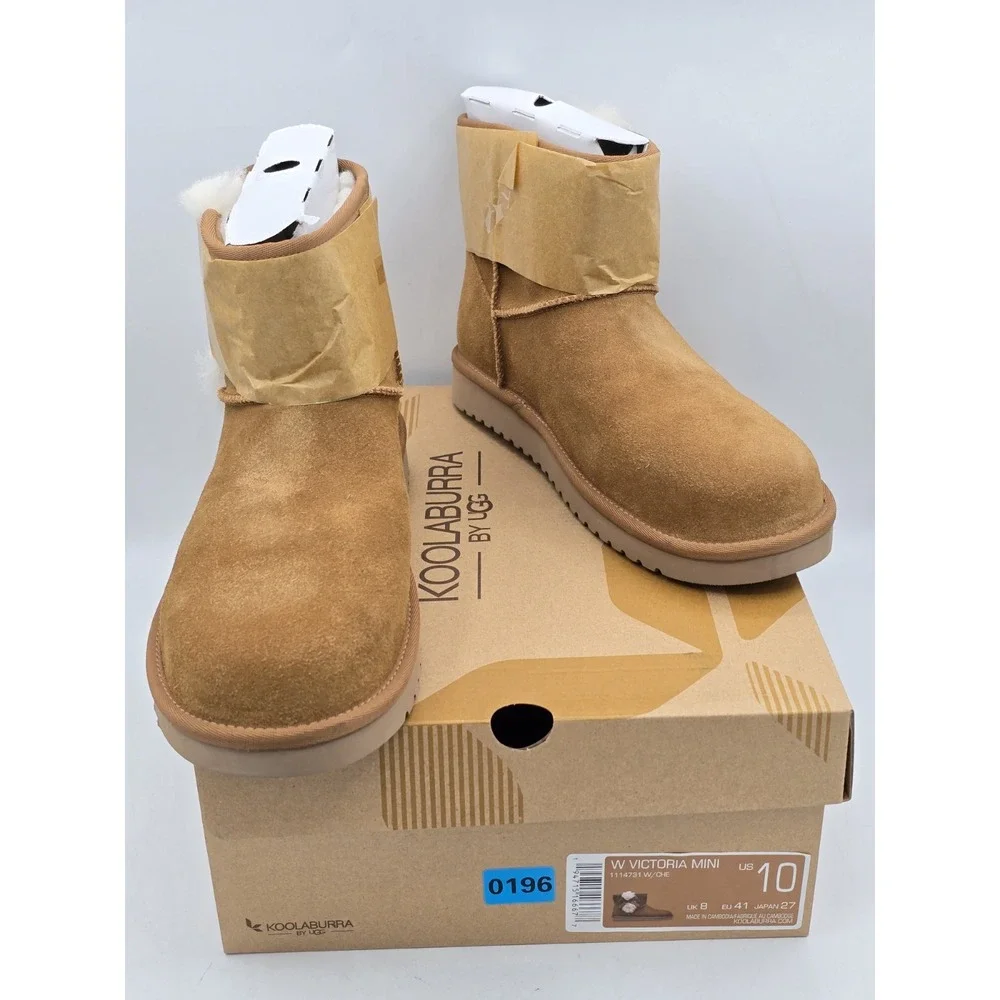 Koolaburra by UGG Women's Victoria Mini Fashion Boot Size 10 - Chesnut‎ NEW